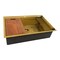 Ruvati 33 inch Polished Brass Matte Gold Workstation Drop-in Topmount Kitchen Sink Single Bowl RVH5003GG - alternate 3